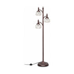 Bronze glass tree floor lamp, product shot on a white background