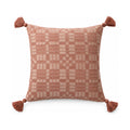 Ellery cushion in clay, product shot on a white background