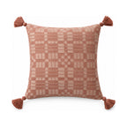 Ellery cushion in clay, product shot on a white background