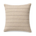 Keisha cushion in natural and brown, product shot on a white background