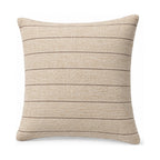 Keisha cushion in natural and brown, product shot on a white background