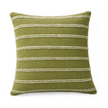 Landry cushion in green and natural, product shot on a white background
