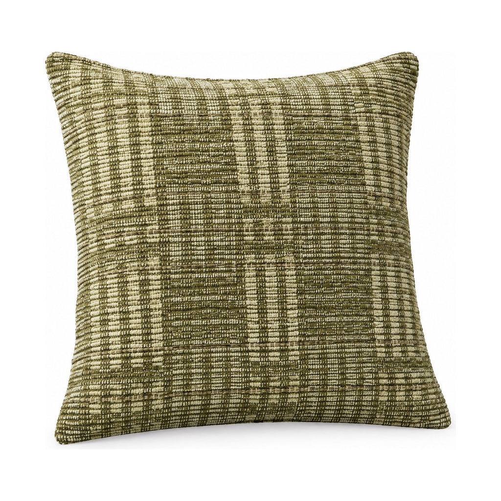 Vinnie cushion in green, product shot on a white background